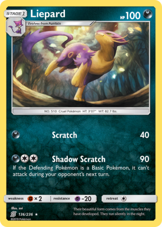Liepard 136/236 Sun & Moon Unified Minds