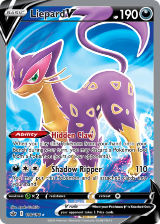 Liepard V 180/198 Sword & Shield Chilling Reign