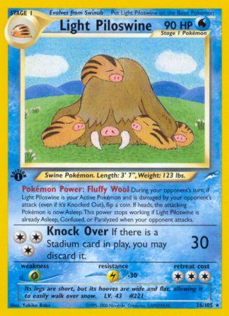 Light Piloswine 26/113 Neo Neo Destiny