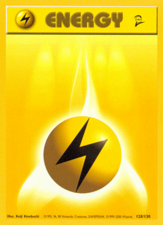 Lightning Energy 128/130 Base Base Set 2