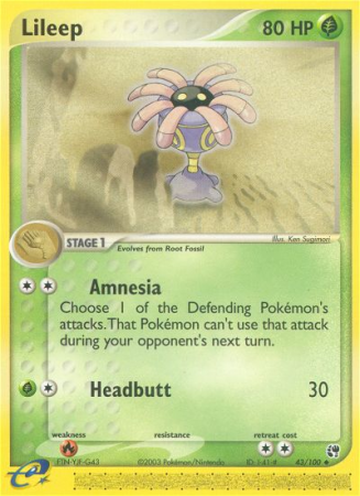 Lileep 43/100 EX Sandstorm