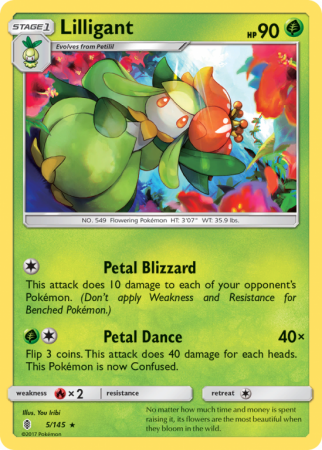 Lilligant 5/145 Sun & Moon Guardians Rising