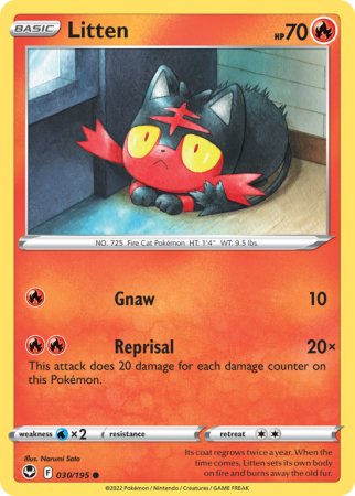Litten 30/195 Sword & Shield Silver Tempest