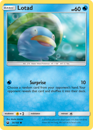 Lotad 36/168 Sun & Moon Celestial Storm