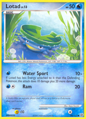 Lotad 92/132 Diamond & Pearl Secret Wonders