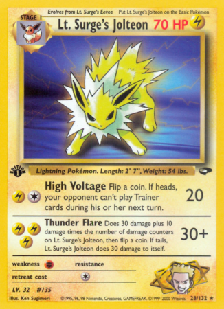 Lt. Surge's Jolteon 28/132 Gym Gym Challenge