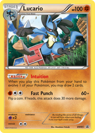 Lucario BW85/101 Black & White BW Black Star Promos
