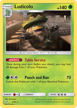 Ludicolo 2/18 Sun & Moon Detective Pikachu