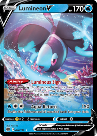 Lumineon V 40/172 Sword & Shield Brilliant Stars