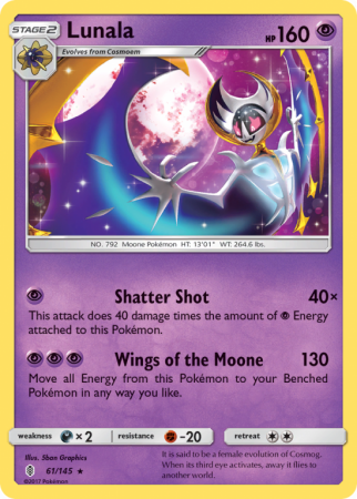 Lunala 61/145 Sun & Moon Guardians Rising