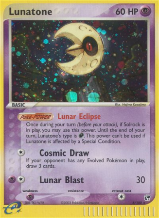 Lunatone 8/100 EX Sandstorm