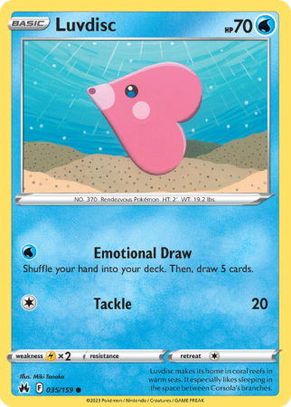 Luvdisc 35/159 Sword & Shield Crown Zenith