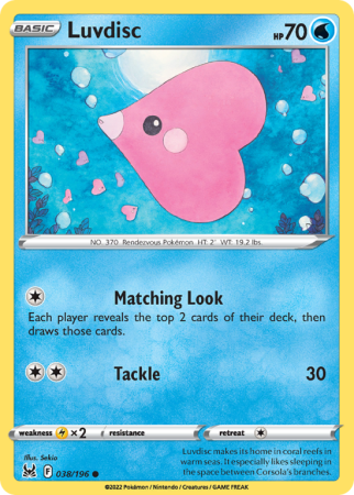 Luvdisc 38/196 Sword & Shield Lost Origin