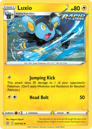 Luxio 47/163 Sword & Shield Battle Styles