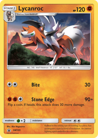 Lycanroc SM105/156 Sun & Moon SM Black Star Promos