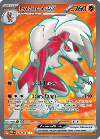Lycanroc ex 241/193 Scarlet & Violet Paldea Evolved