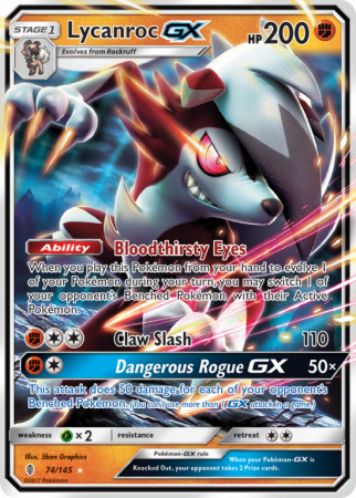 Lycanroc-GX 74/145 Sun & Moon Guardians Rising