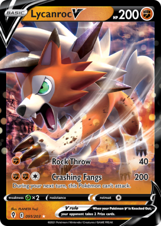 Lycanroc V 91/203 Sword & Shield Evolving Skies