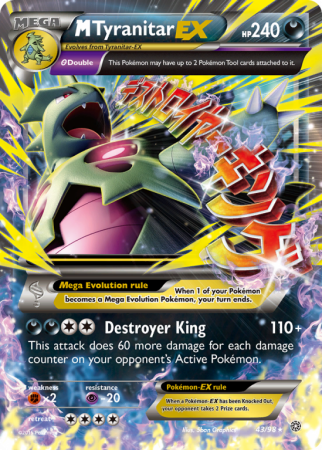 M Tyranitar-EX 43/98 XY Ancient Origins