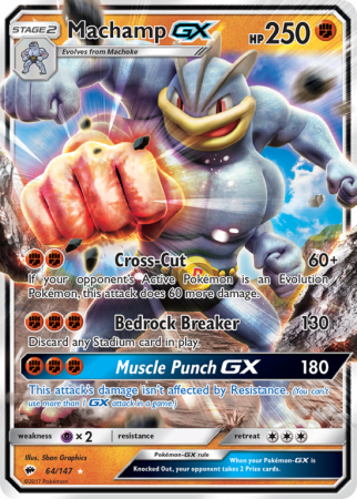 Machamp-GX 64/147 Sun & Moon Burning Shadows