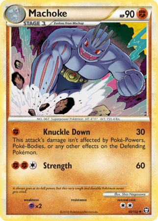 Machoke 40/102 HeartGold & SoulSilver HS—Triumphant