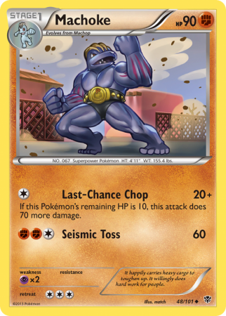 Machoke 48/101 Black & White Plasma Blast