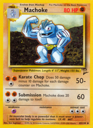 Machoke 49/130 Base Base Set 2