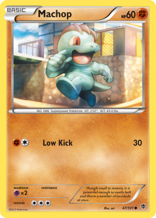 Machop 47/101 Black & White Plasma Blast
