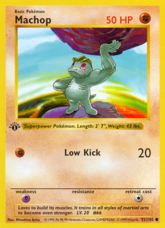 Machop 52/102 Base Base Set
