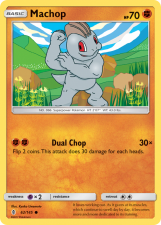 Machop 62/145 Sun & Moon Guardians Rising