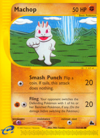 Machop 74/182 E-Card Skyridge
