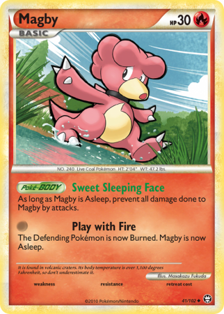 Magby 41/102 HeartGold & SoulSilver HS—Triumphant