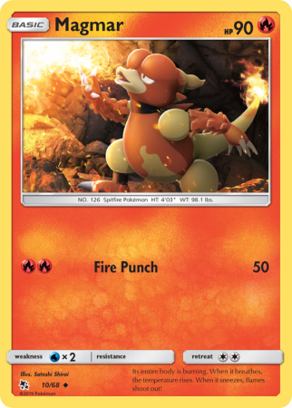 Magmar 10/68 Sun & Moon Hidden Fates