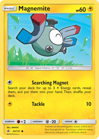 Magnemite 34/131 Sun & Moon Forbidden Light