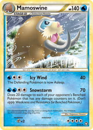 Mamoswine 5/102 HeartGold & SoulSilver HS—Triumphant