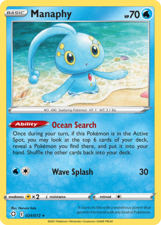 Manaphy 24/72 Sword & Shield Shining Fates