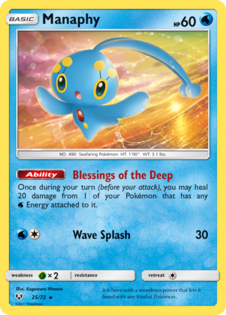 Manaphy 25/73 Sun & Moon Shining Legends