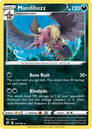 Mandibuzz 120/192 Sword & Shield Rebel Clash