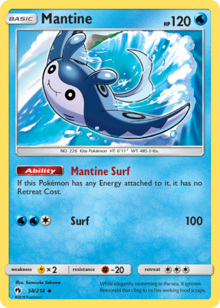 Mantine 58/214 Sun & Moon Lost Thunder