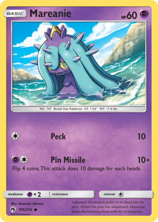 Mareanie 105/214 Sun & Moon Lost Thunder