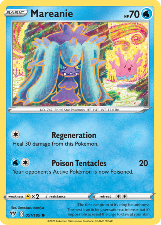 Mareanie 51/189 Sword & Shield Darkness Ablaze