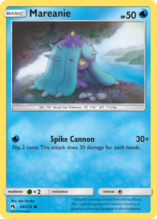 Mareanie 68/214 Sun & Moon Lost Thunder
