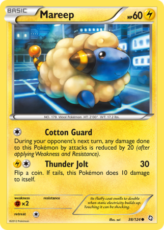 Mareep 38/124 Black & White Dragons Exalted