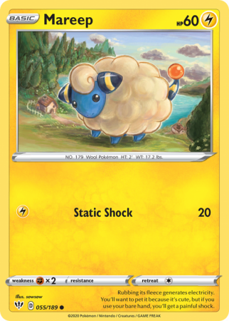 Mareep 55/189 Sword & Shield Darkness Ablaze