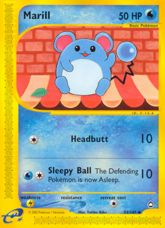 Marill 53/186 E-Card Aquapolis