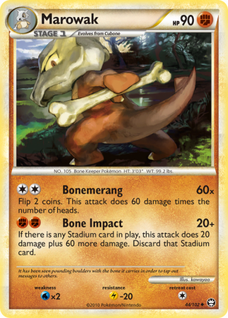 Marowak 44/102 HeartGold & SoulSilver HS—Triumphant