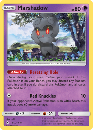 Marshadow 81/214 Sun & Moon Unbroken Bonds