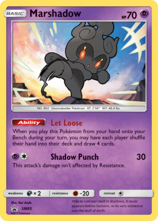 Marshadow SM85/156 Sun & Moon SM Black Star Promos