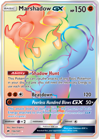 Marshadow-GX 156/147 Sun & Moon Burning Shadows