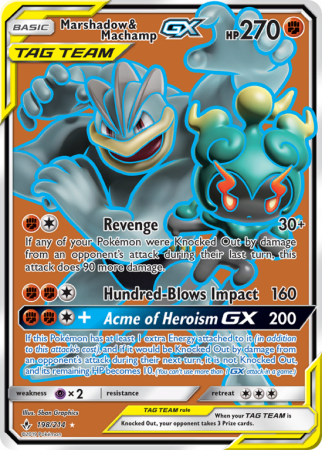 Marshadow & Machamp-GX 198/214 Sun & Moon Unbroken Bonds
